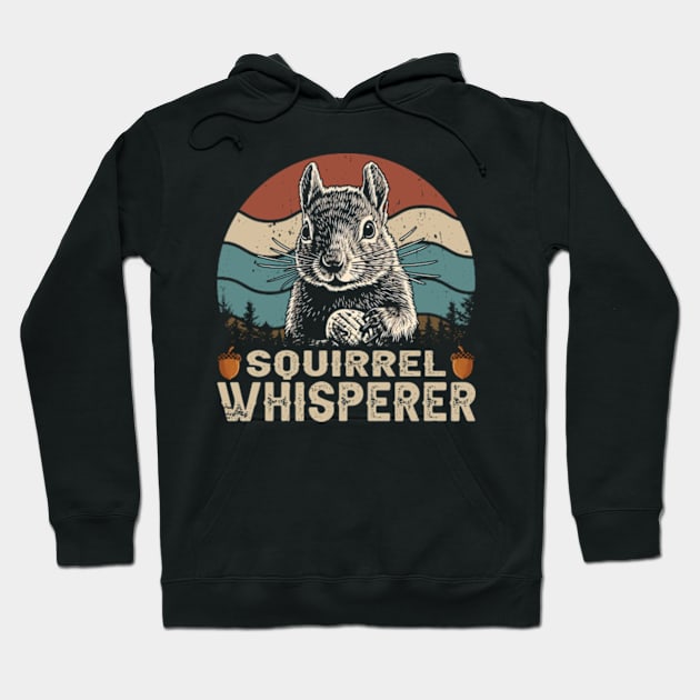 Furry Squirrel Whisperer Chronicles, Tee Triumph for Woodland Aficionados Hoodie by Chocolate Candies